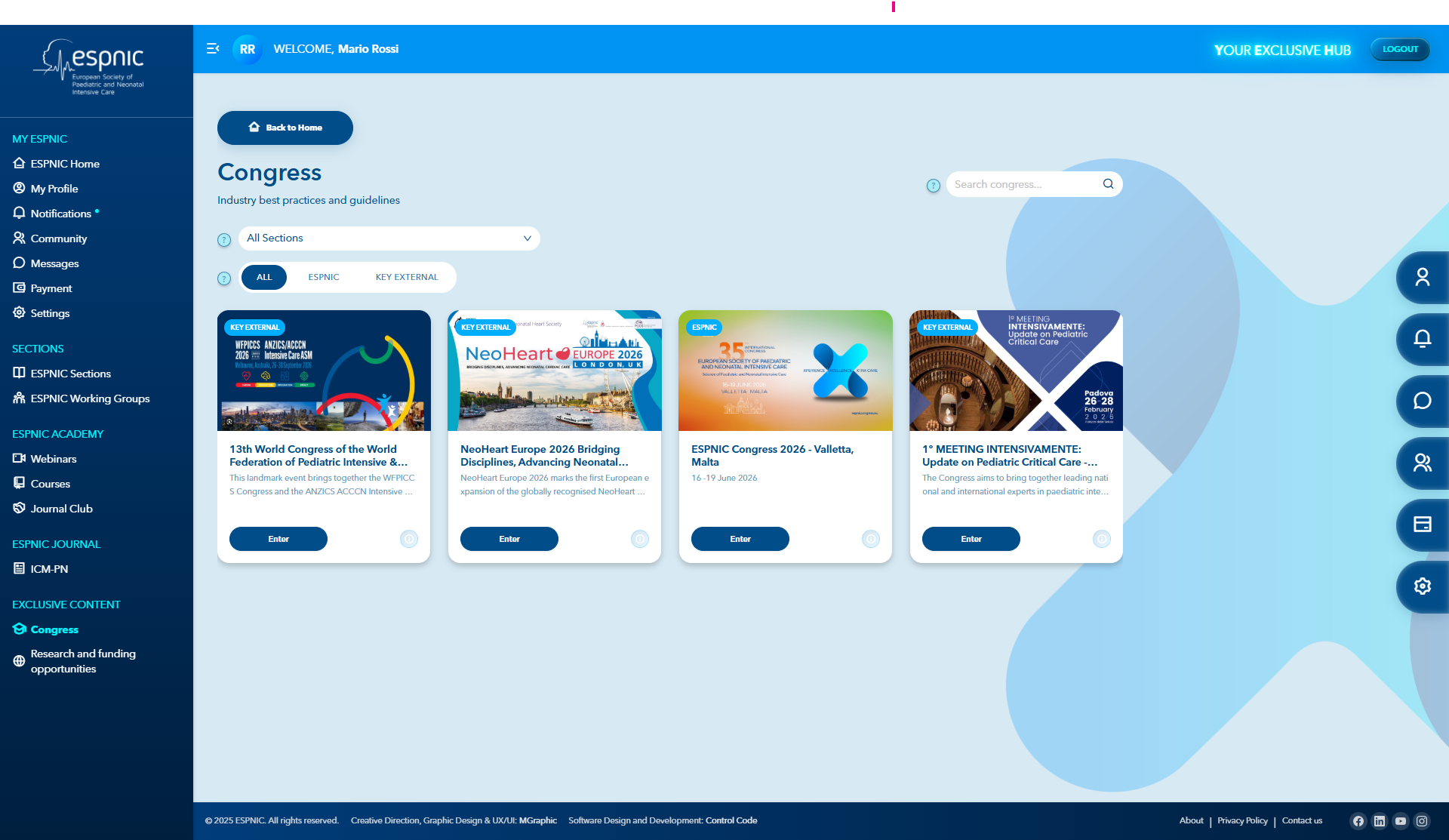 ESPNIC Exclusive Hub – Piattaforma Riservata ai Soci – schermata 3