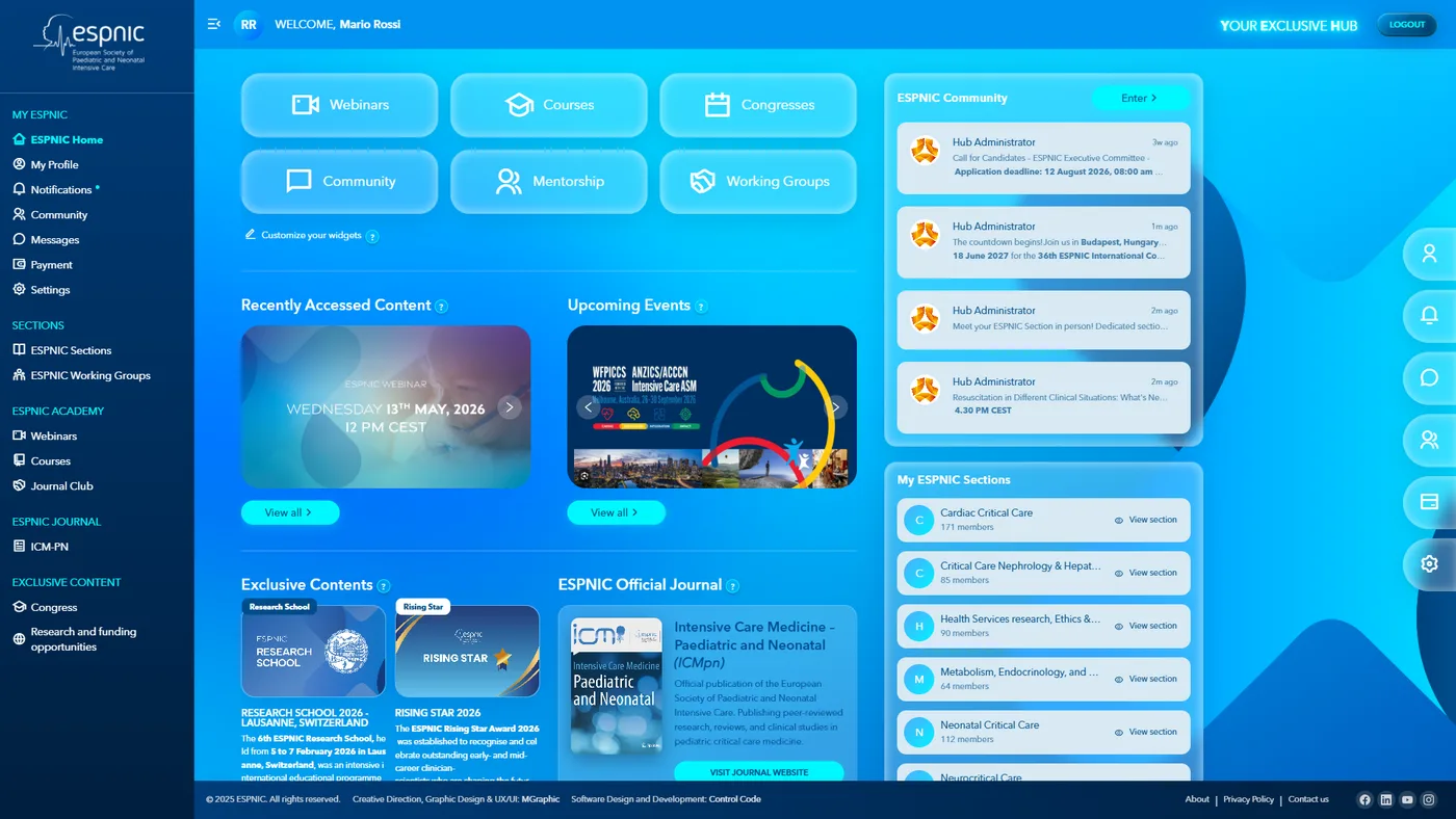 ESPNIC Exclusive Hub – Piattaforma Riservata ai Soci