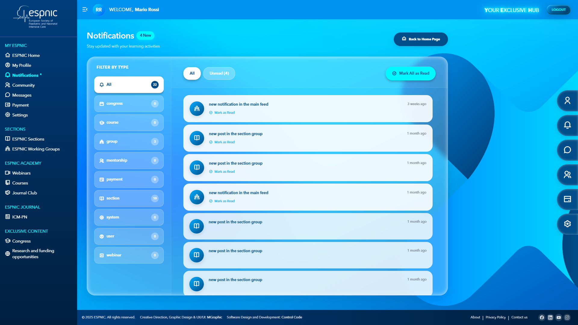 ESPNIC Exclusive Hub – Piattaforma Riservata ai Soci – schermata 6